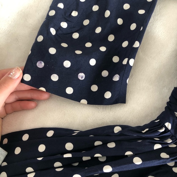 VINTAGE/ 1950s belted polka dot swing dress - Picture 12 of 15